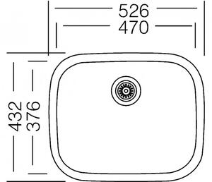 Nerezový drez Sinks NEPTUN 526 M 0,6 mm matný