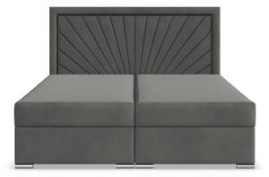 Manželská posteľ VICENZA Velvet 140×200 cm sivá