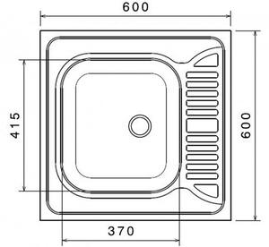 Nerezový drez Sinks CLP-D 600 M 0,5 mm matný