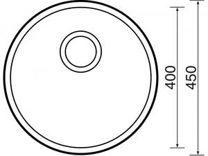 Nerezový drez Sinks ROUND 450 M 0,6 mm matný