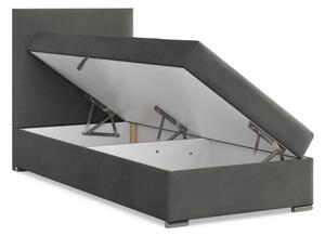 Čalúnená posteľ ELDA Velvet 90×200 cm sivá