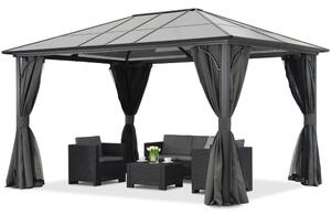 Moderný záhradný altánok Santiago 3x4m Garden Point antracyt