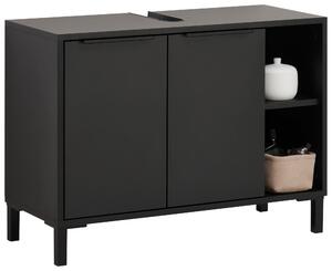 SKRINKA POD UMÝVADLO, čierna, čierna, 80/49,3/33 cm home24 - Kúpeľňové skrinky, Online Only