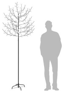 Vianočný stromček 220 LED studené biele svetlo kvety čerešne 220 cm
