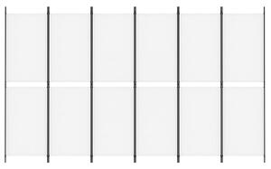 6-panelový paraván biela 300x180 cm látka