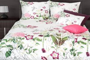 Glamonde luxusné obliečky Butterfly s jarným motívom rozkvitnutej záhrady. Ruže a poľné kvety v spálni! 140×200 cm