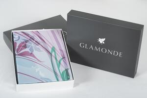 Glamonde luxusné obliečky Clara v kombinácií ružovej a modrej, doplnené s fialovým ornamentom. 140×220 cm