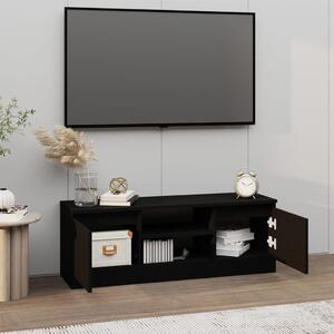 TV skrinka s dvierkami čierna 102x30x36 cm