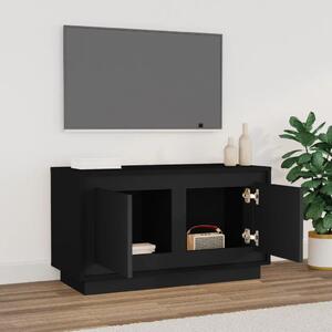 TV skrinka čierna 80x35x45 cm spracované drevo