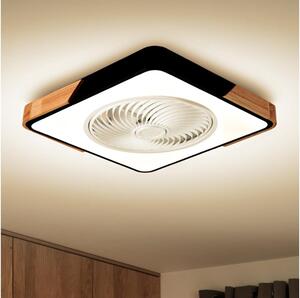 Brilagi-LED Stmiev. svietidlo s ventilátorom LED/30W/230V 3000-6500K čierna/dub+DO