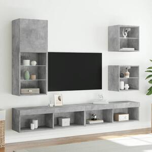 TV skrinka s LED svetlami betónovo sivá 40,5x30x102 cm
