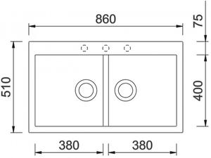Set Sinks AMANDA 860 DUO Metalblack + batéria Sinks LEGENDA S Metalblac
