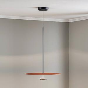 Vibia Flat LED závesné svietidlo 1-pl. Ø 55 cm terakota, Terakota, Obývacia izba / jedáleň, kov, Moderný, Závesné svietidlo