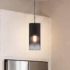 Trio Lighting Závesné svietidlo Robin pre DUOline, čierna/dymovo sivá, Čierna, Obývacia izba / jedáleň, kov, Moderný, Koľajnicový systém