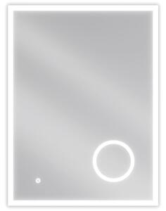 Mexen Kala osvetlené kúpeľňové zrkadlo s kozmetickým zrkadielkom 60 x 80 cm, LED 6000K, proti zahmlievaniu - 9820-060-080-611-00