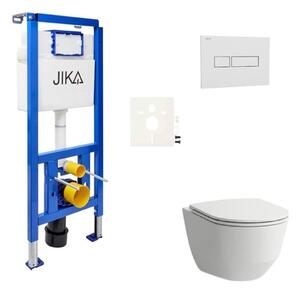 Cenovo zvýhodnený závesný WC set Jika do ľahkých stien / predstenová montáž + WC Laufen SIKOJSL1