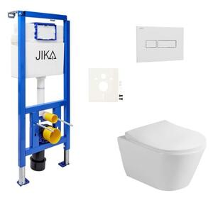 Cenovo zvýhodnený závesný WC set Jika do ľahkých stien / predstenová montáž + WC Glacera Ava SIKOJSAVA1