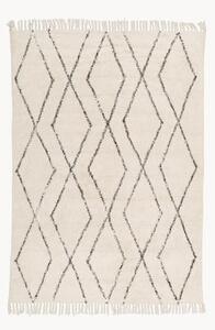 Ručne tuftovaný bavlnený koberec s diamantovým vzorom Bina