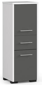 Ak furniture Kúpeľňová skrinka FIN biela/grafit