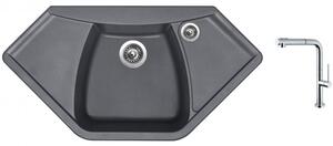 Set Sinks NAIKY 980 Titanium + batéria Sinks SLIM S2 kartáčovaná