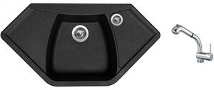 Set Sinks NAIKY 980 Granblack + batéria Sinks MIX 3 S Chrom