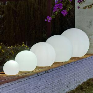 Guľa na podlahové osvetlenie Newgarden Buly, Ø 50 cm, Biela / opálová, Plast, Moderný, Guľa