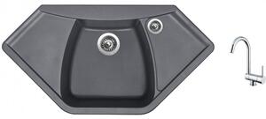 Set Sinks NAIKY 980 Titanium + batéria Sinks MIX WINDOW W chróm