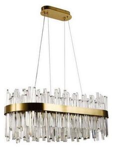 LED Stmievateľný krištáľový luster na lanku LED/90W/230V + diaľkové ovládanie