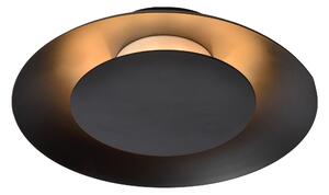LUCIDE LED svietidlo FOSKO Black 6W - Ø 22 cm