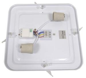 Stropné svietidlo so snímačom WILTON 2xE27/60W/230V 33x33 cm antracit