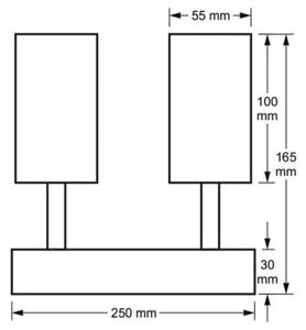 Bodové svietidlo FILO 4xGU10/30W/230V čierna/zlatá