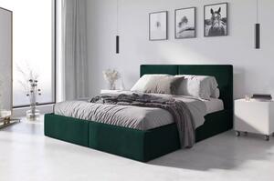 Čalúnená posteľ HILTON bez matraca 140x200 cm. Zelená