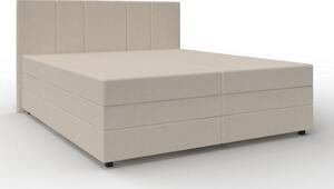 Čalúnená posteľ Alexa 160x200, béžová, vrátane matraca