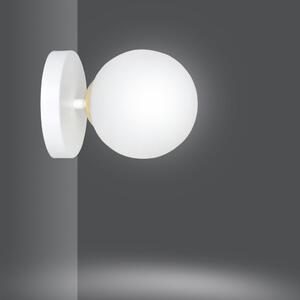 Emibig FLOKI K1 | nástenné svietidlo so sklenenou guľou Farba: Biela