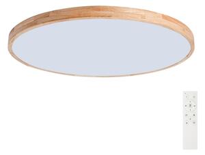 Brilagi - LED stmievateľné svietidlo WOODLINE LED/128W/230V 3000-6000K dub, priemer 100 cm + diaľkový ovládač