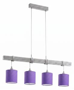 Brilagi - LED luster na lankách NUBILA 4xE27/60W/230V sivá/fialová