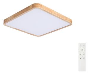 Brilagi - LED stmievateľné svietidlo WOODLINE SQUARE LED/80W/230V dub 60x60 cm + diaľkové ovládanie