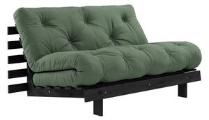 Zelená rozkladacia pohovka 140 cm Roots Black Night – Karup Design