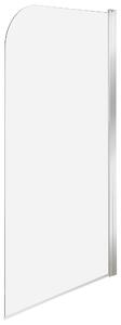 Sprchová zástena na vaňu strieborná priehľadná tvrdené sklo hliník 140 x 70 cm nastaviteľná minimalistický dizajn kúpeľňa