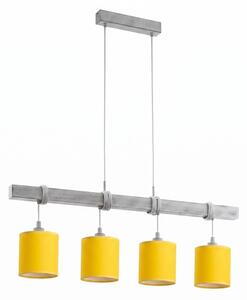 Brilagi - LED luster na lanku NUBILA 4xE27/60W/230V sivá/žltá