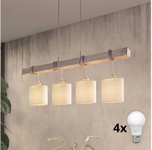 Brilagi - LED luster na lanku NUBILA 4xE27/60W/230V sivá/krémová