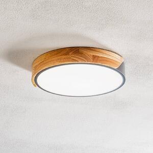 Stropné LED svietidlo Borneo s dreveným rámom