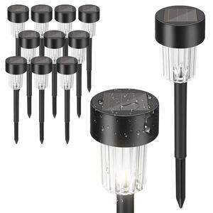 Bluegarden - LED solárna lampa - čierna - 10 ks - P60258