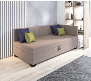 Jednolôžková posteľ 90x195 BETY PLUS 2 s vankúšmi - svetlá hnedá