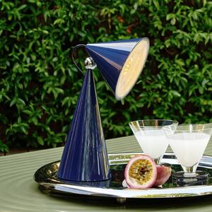 Tom Dixon stolová LED lampa Pose, indigo, výška 25 cm, Modrá, Obývacia izba / jedáleň, Plast, Dizajn, Stojacie svietidlo