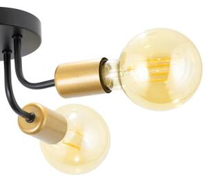 Toolight - Stropná lampa Fascino - čierna / zlatá - APP1118-5C