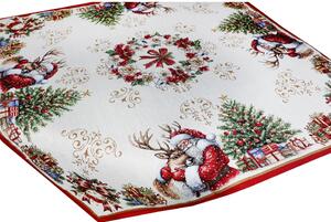 Luxusný gobelínový obrus na stôl s lurexom Santa Farba Viacfarebná Rozmery 90x90 cm