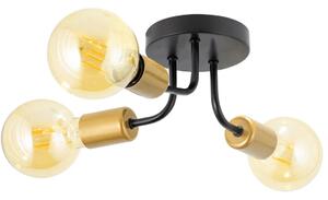 Toolight - Stropná lampa Fascino - čierna/zlatá - APP1117-3C