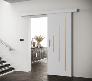 Posuvné dvere so zlatým úchytom SALOME 11 - 70 cm, biele