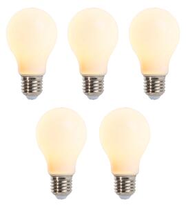 Sada 5 stmievateľných LED žiaroviek E27 A60 matná 5W 380lm